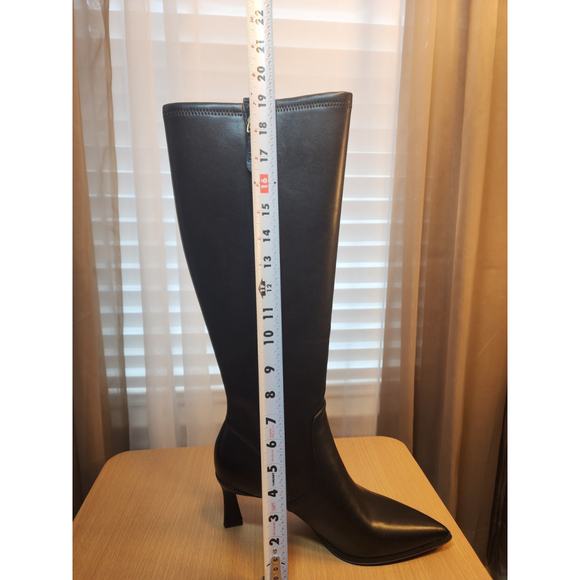 Franco Sarto Elegant Pointed Toe Knee High Tall Boots SZ 9 M REGULAR Calf BLACK - Picture 10 of 14